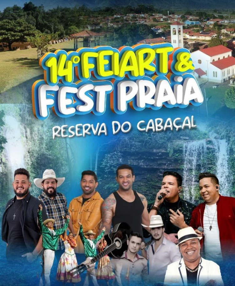 14º Feiart e Fest Praia será realizado de 01 a 03 de dezembro em Reserva do Cabaçal