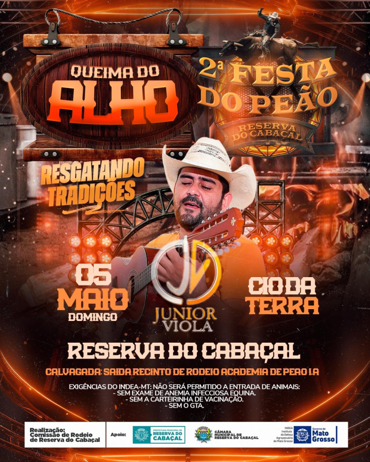 QUEIMA DO ALHO: Evento acontece neste domingo (05.05) em Reserva do Cabaçal